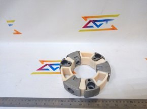 COUPLING 35H(PU+AL) YF Муфта гидронасоса без сердцевины (муфта пластиковая + комплект металлических треугольников)