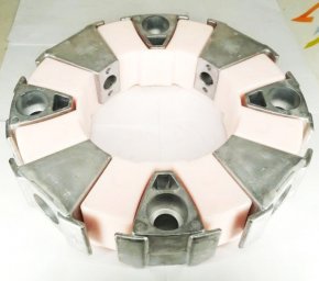 COUPLING 240K CA!! ASSY COMPLETE Муфта гидронасоса без сердцевины (муфта пластиковая + комплект металлических треугольников)