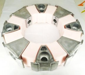 COUPLING 240K CA!! ASSY COMPLETE Муфта гидронасоса без сердцевины (муфта пластиковая + комплект металлических треугольников)